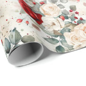 Cozy Vintage Christmas Pattern Geschenkpapier (Rolleneckpunkt)