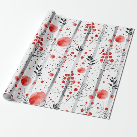 Cozy Vintage Christmas Pattern Geschenkpapier (Ungerollt)