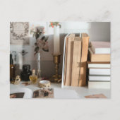 Cozy Vintage Desk Aesthetic Postkarte (Vorderseite)