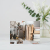 Cozy Vintage Desk Aesthetic Postkarte (Stehend Vorderseite)