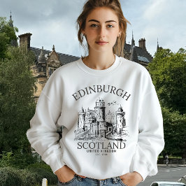 Cozy Vintage Edinburgh | Castle Retro Design Sweatshirt