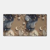 Cozy Warm Beige Celestial Moon Schreibtischunterlage (Vorderseite)