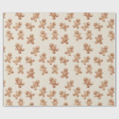 Cozy Warm Christmas Gingerbread Cookies Geschenkpapier (Flach)