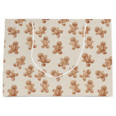 Cozy Warm Christmas Gingerbread Cookies Große Geschenktüte (Vorderseite)