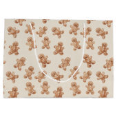 Cozy Warm Christmas Gingerbread Cookies Große Geschenktüte (Rückseite)