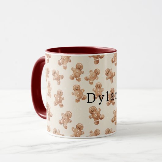 Cozy Warm Christmas Gingerbread Cookies Tasse (Vorderseite Links)