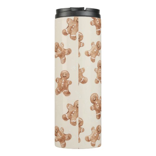 Cozy Warm Christmas Gingerbread Cookies Thermosbecher (Rückseite)