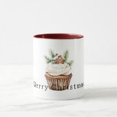 Cozy Warm Christmas Gingerbread House Cupcake Tasse (Zentrum)