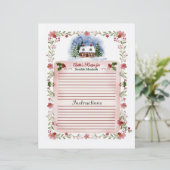 Cozy Watercolor Christmas Recipe Card - Editable (Stehend Vorderseite)