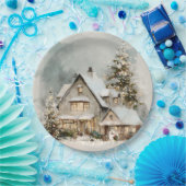 Cozy Whimsical Christmas House | Paper Plates Pappteller (Party)