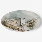 Cozy Whimsical Christmas House | Paper Plates Pappteller (Schrägansicht)