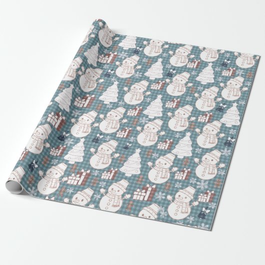 Cozy Whimsical Holiday Geschenkpapier (Ungerollt)