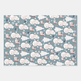 Cozy Whimsical Holiday Geschenkpapier Set