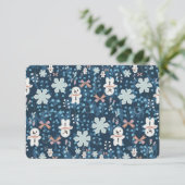 Cozy Whimsical Holiday Throw Pillow Dankeskarte (Stehend Vorderseite)