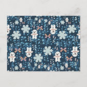 Cozy Whimsical Holiday Throw Pillow Postkarte (Vorderseite)