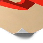 Cozy Whippet Drinking Coffee - Dog Illustration Poster (Ecke)