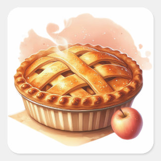 Cozy Winter Apple Pie Cottagecore Sticker  