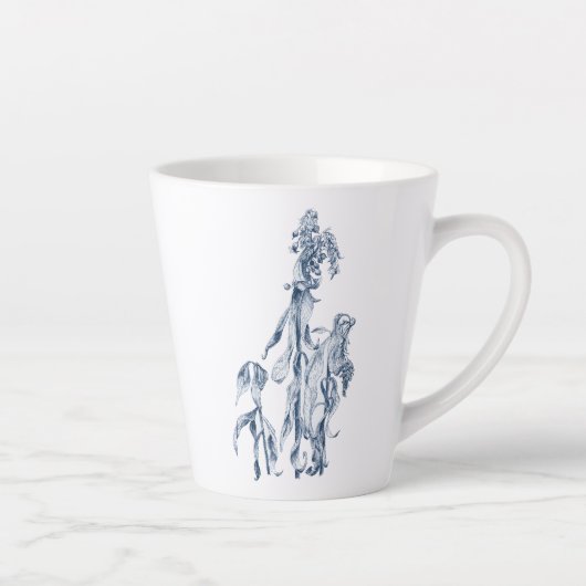 Cozy Winter Botanical Art Milchtasse (Rechts)