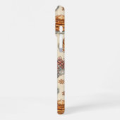 Cozy Winter Breakfast Pattern | Pancakes & Coffee  iPhone Hülle (Linke Seite)