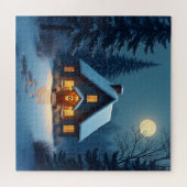 Cozy Winter Cabin Christmas Puzzle (Horizontal)