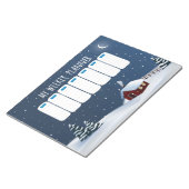 Cozy Winter Cabin Notepad | Snowy Night Stationery Notizblock (angewinkelt)