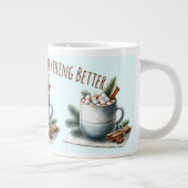 Cozy Winter Cocoa Marshmallow Scene Jumbo-Tasse (Rechts)