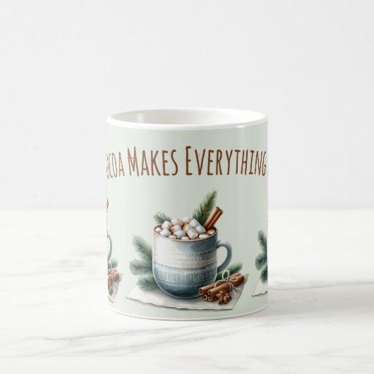 Cozy Winter Cocoa Marshmallow Scene Kaffeetasse (Mittel)