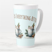 Cozy Winter Cocoa Marshmallow Scene Milchtasse (Rechte Ecke)