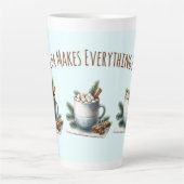 Cozy Winter Cocoa Marshmallow Scene Milchtasse (Vorderseite)