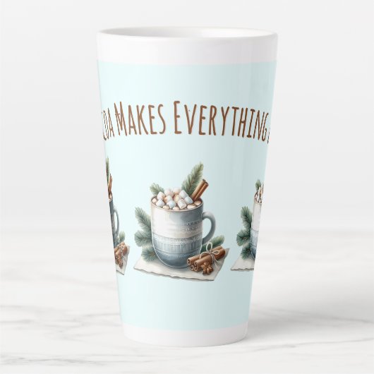 Cozy Winter Cocoa Marshmallow Scene Milchtasse (Vorderseite)