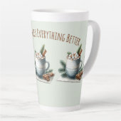 Cozy Winter Cocoa Marshmallow Scene Milchtasse (Rechte Ecke)