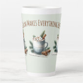 Cozy Winter Cocoa Marshmallow Scene Milchtasse (Vorderseite)