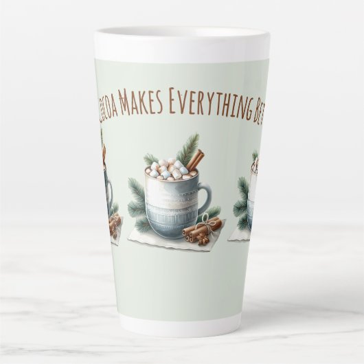 Cozy Winter Cocoa Marshmallow Scene Milchtasse (Vorderseite)