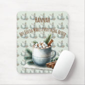 Cozy Winter Cocoa Marshmallow Scene Mousepad (Mit Mouse)