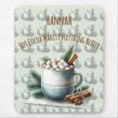 Cozy Winter Cocoa Marshmallow Scene Mousepad (Vorne)