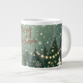 Cozy Winter Forest "Merry Christmas" Mug Jumbo-Tasse (Vorderseite Rechts)