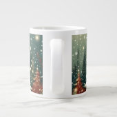Cozy Winter Forest "Merry Christmas" Mug Jumbo-Tasse (Rückseite)