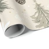 Cozy Winter Forest Pattern Geschenkpapier (Rolleneckpunkt)