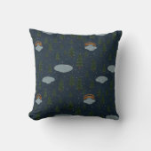 Cozy Winter Forest Pattern Throw Pillow Kissen (Vorderseite)