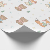  Cozy Winter Friends Gift Wrap Geschenkpapier (Ecke)