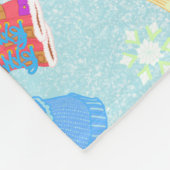 Cozy Winter Fun Pattern Blanket Fleecedecke (Ecke)
