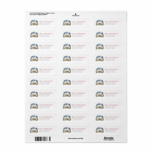 Cozy Winter Home Christmas Holiday Return Address (Vorne)