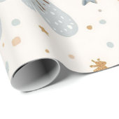 Cozy Winter Magic | Elegant Minimalist Winter Desi Geschenkpapier (Rolleneckpunkt)