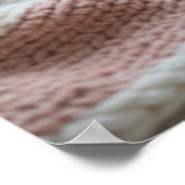 Cozy Winter Morning – Pastel Blanket and Hot Cocoa Poster (Ecke)