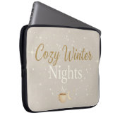 Cozy Winter Nights: Aesthetic Watercolor Laptop Sl Laptopschutzhülle (Vorne Rechts)