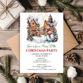 Cozy winter scene holiday celebration invite einladung