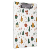 Cozy Winter Vibes 2026 - Cute Puppy and Kitten Chr Klemmbrett (Rechts)