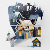 Cozy Winter Village Watercolor Christmas  Geschenkpapier Set (Beispiel)