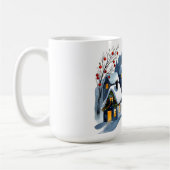 Cozy Winter Village Watercolor Christmas Kaffeetasse (Links)