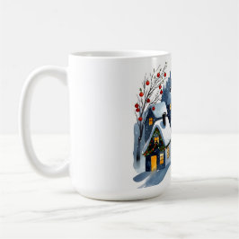 Cozy Winter Village Watercolor Christmas Kaffeetasse